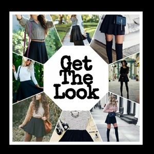 Olsenboye Black Flared Skater Skirt